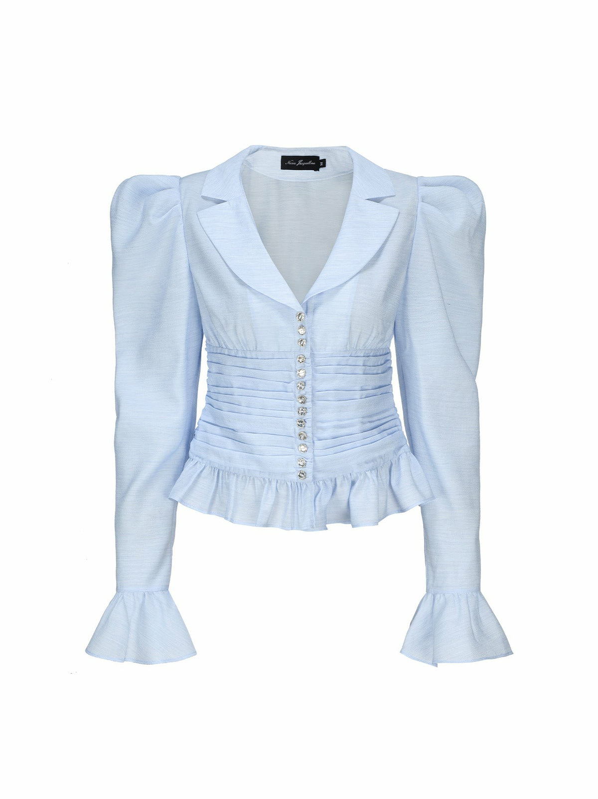 Emilia Top: Blue Top for Brunch - Nana Jacqueline