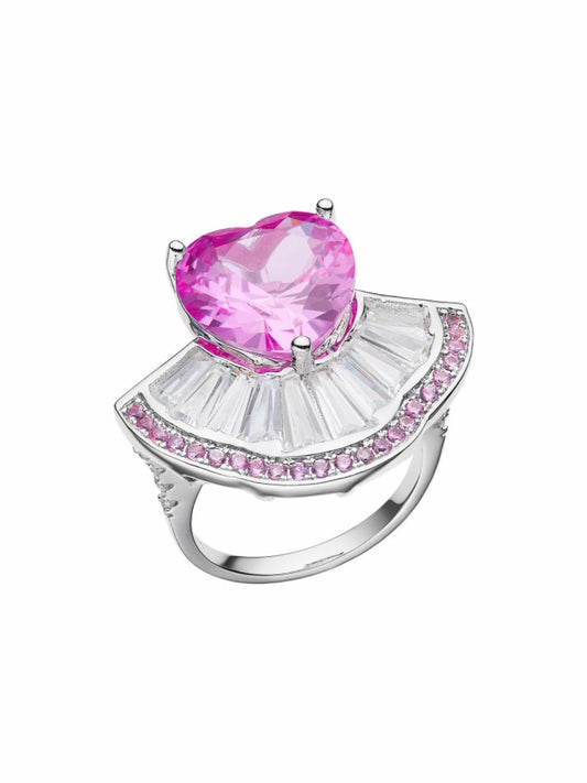 Emilia Heart Ring: Pink Ring for Gift Giving - Nana Jacqueline