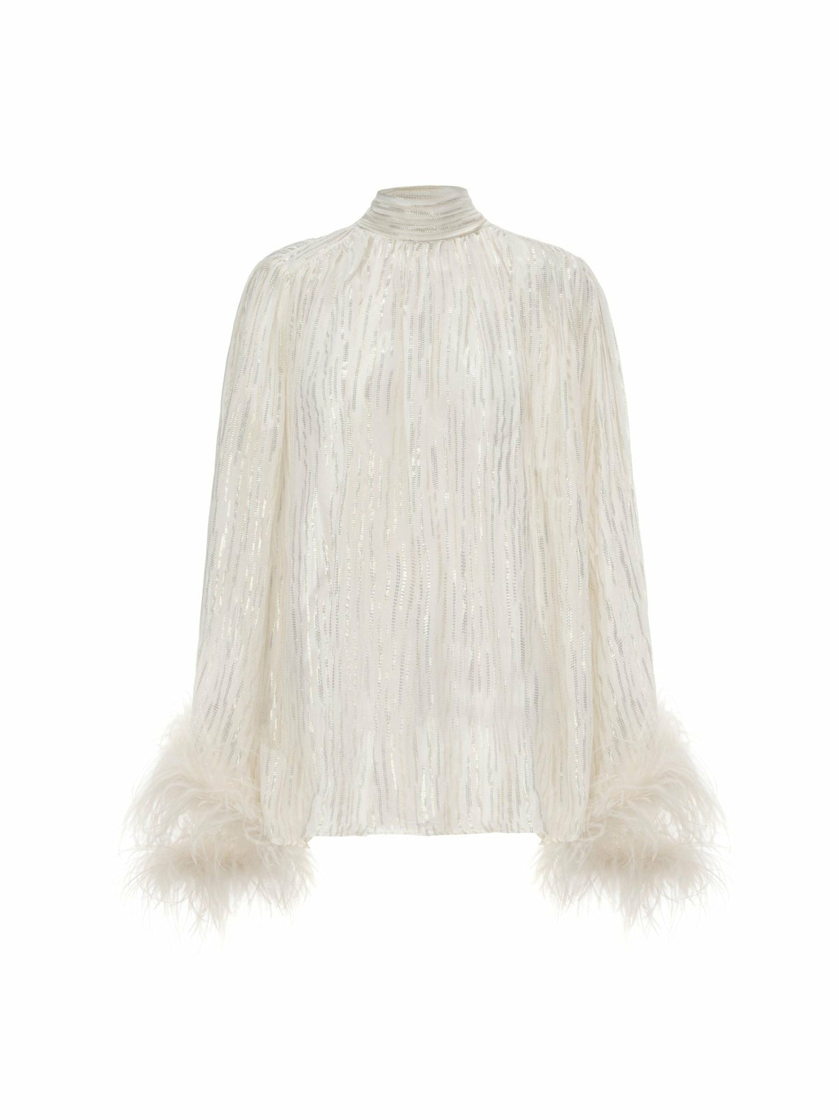 Keira Feather Top: White Top for Bachelorette Party - Nana Jacqueline