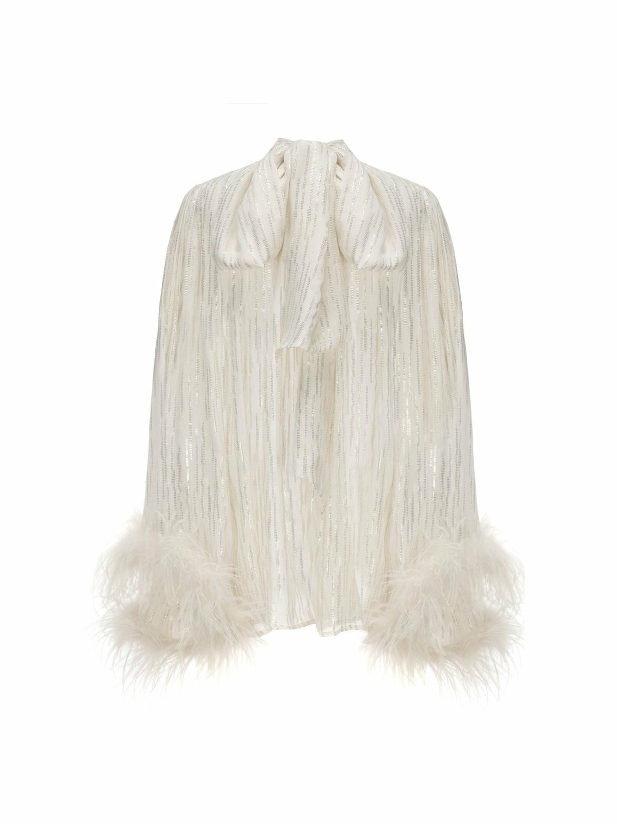 Keira Feather Top: White Top for Bachelorette Party - Nana Jacqueline