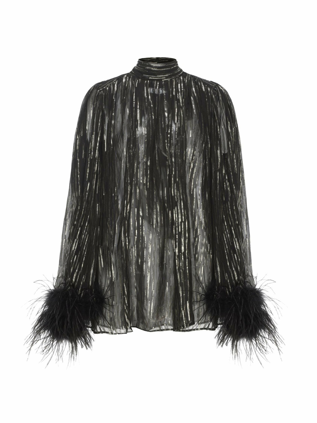 Keira Feather Top: Black Top for Girls' Night Out - Nana Jacqueline