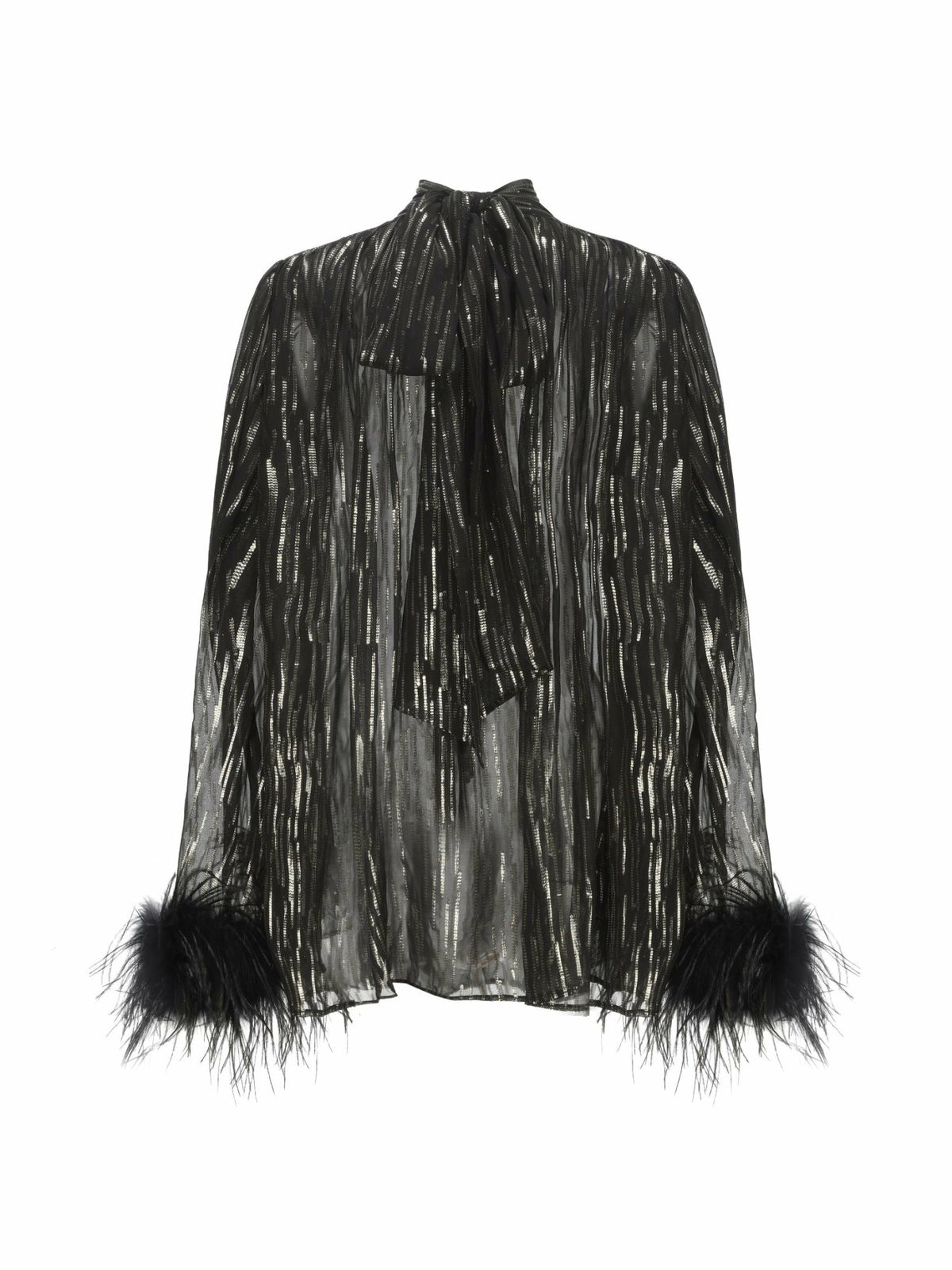 Keira Feather Top: Black Top for Girls' Night Out - Nana Jacqueline