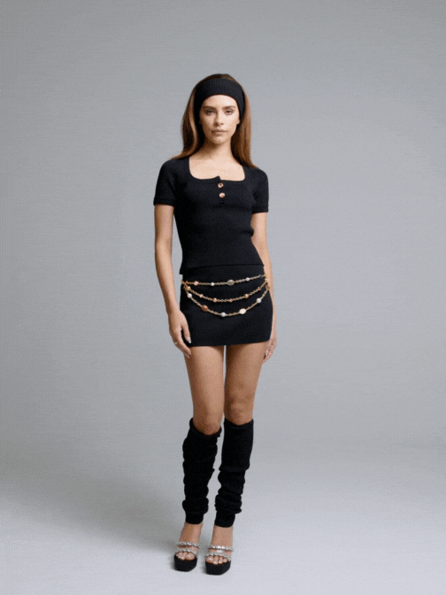 Gemma Top: Black Knit Top for Brunch - Nana Jacqueline