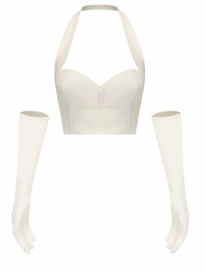 Anastasia Top: White Top for Engagement Party - Nana Jacqueline