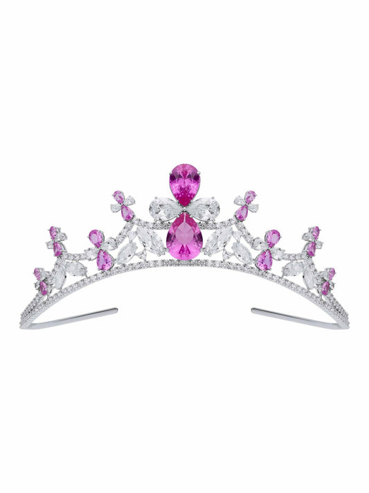 Keira Tiara: Pink Tiara for Bachelorette Party - Nana Jacqueline