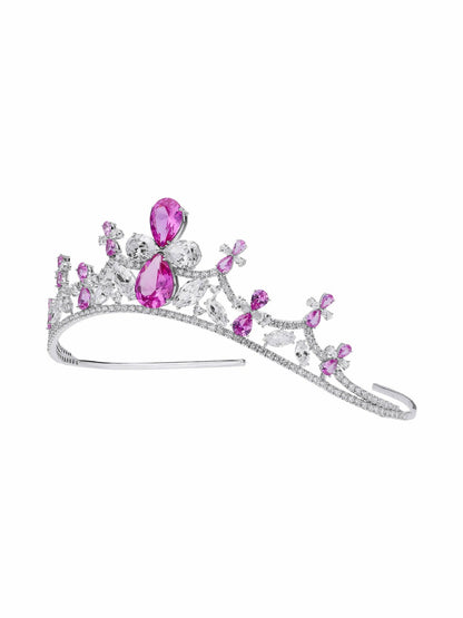 Keira Tiara: Pink Tiara for Bachelorette Party - Nana Jacqueline