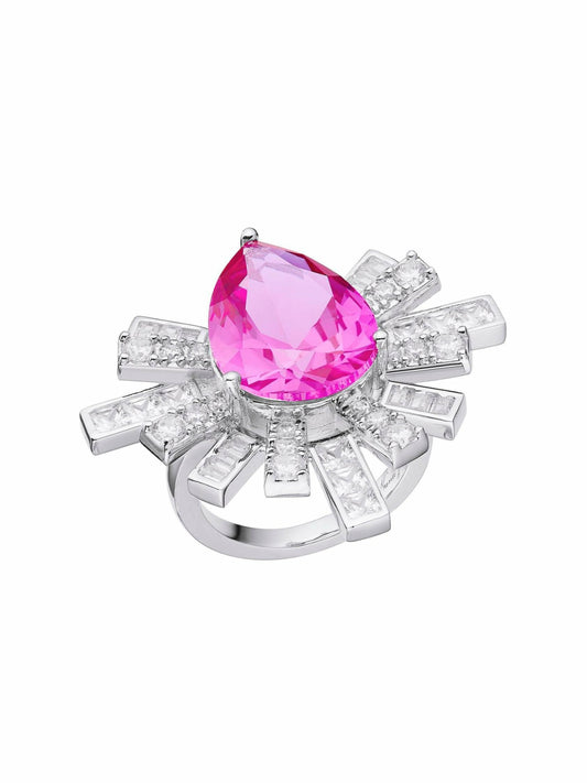 Keira Ring: Pink Ring for Cocktail Party - Nana Jacqueline