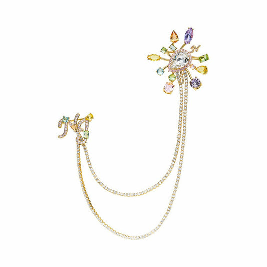 Fiona Brooch: Multicolor Brooch for Cocktail Party - Nana Jacqueline