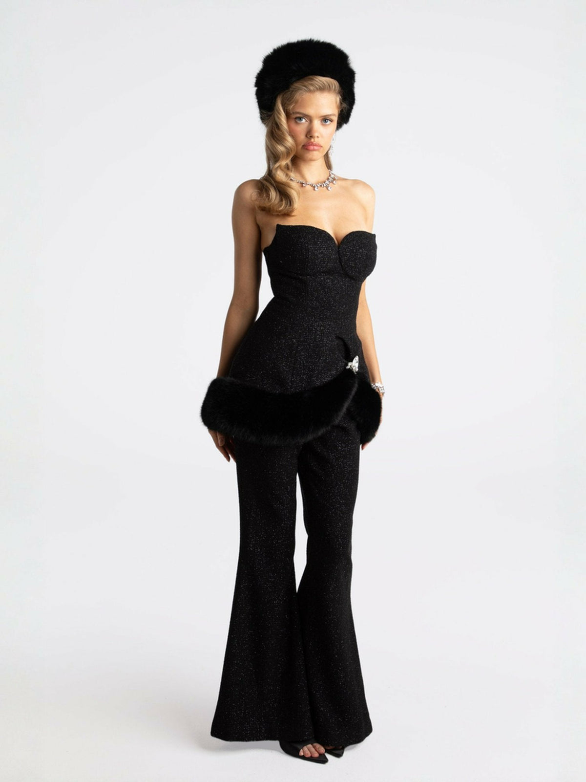 Alexandra Fur Top: Black Mini Dress for Cocktail Party - Nana Jacqueline