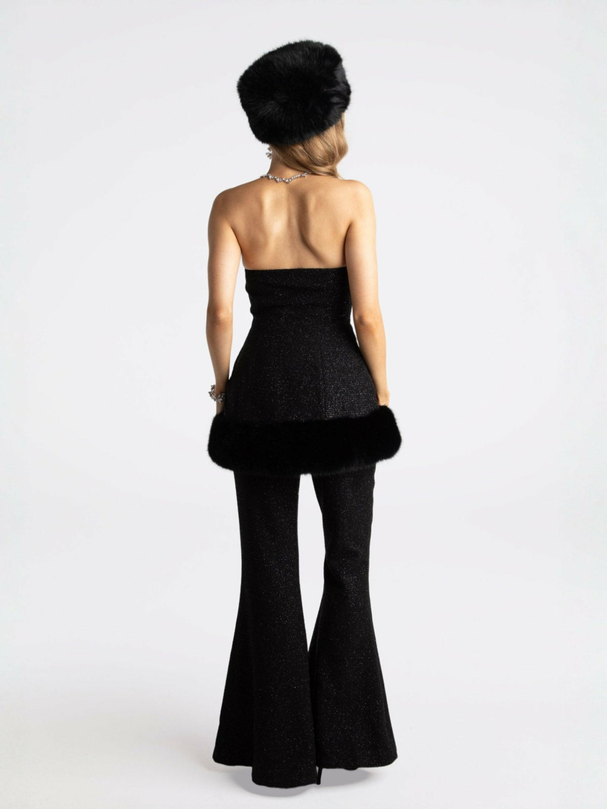 Alexandra Fur Top: Black Mini Dress for Cocktail Party - Nana Jacqueline