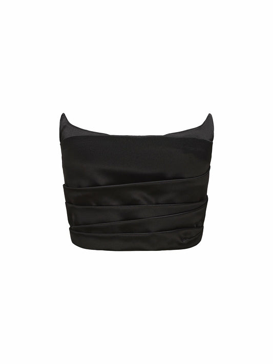 Sydney Top: Black Satin Top for Date Night - Nana Jacqueline