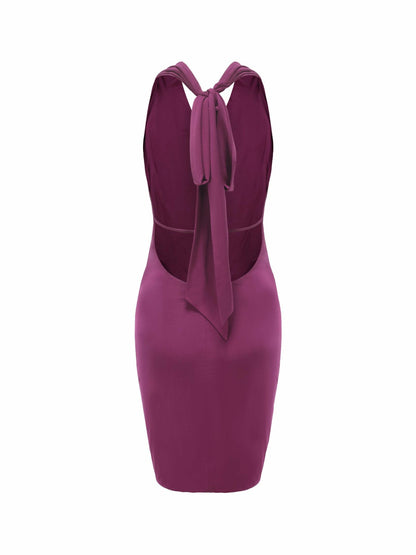 Jennifer Dress: Purple Mini Dress for Cocktail Party - Nana Jacqueline